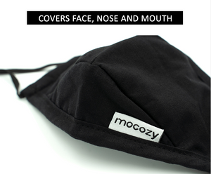 3-Layer Cotton Mask, 100% Cotton Fabric - Reusable & Washable with Inner Pocket for Carbon Filters